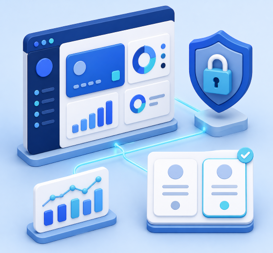 Finance and insurance technology illustration