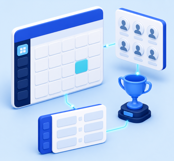Sports and recreation technology illustration