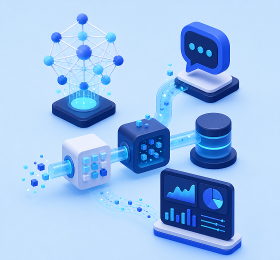 AI, data and automation illustration