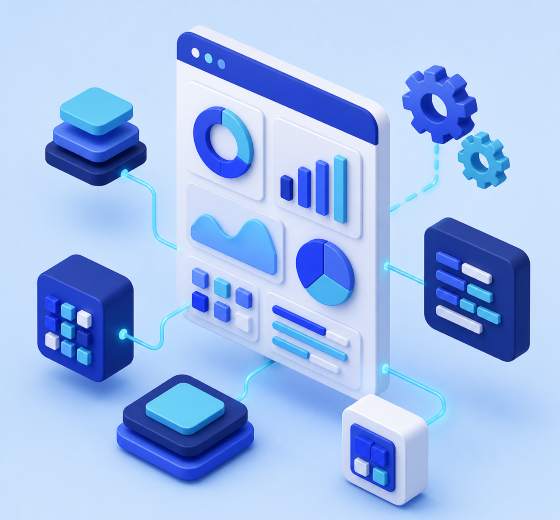 Custom software development illustration