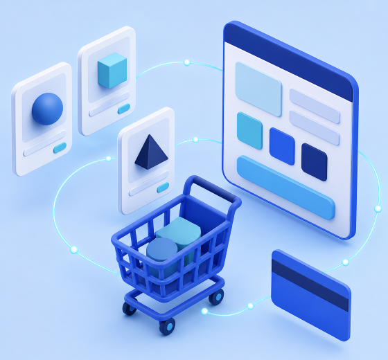 E-commerce solutions illustration