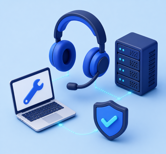 IT support and maintenance illustration